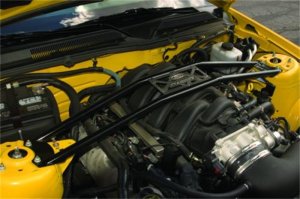 Ford Mustang Strut Tower Brace - Front - Ford Racing - Parallel Beam Design - Black - `05-`14